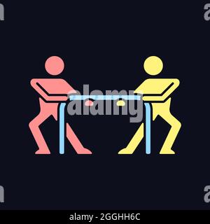 Competition RGB color icon for dark theme Stock Vector