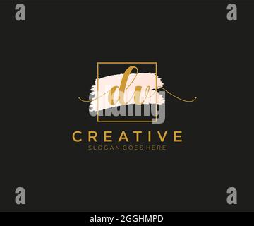 DV initial wedding monogram logo design ideas Stock Vector Image & Art ...
