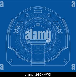 CT scanner, MRI machine. Vector Stock Vector