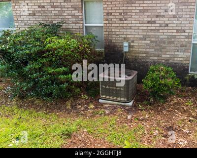 Old HVAC Unit in need of Maintenance Stock Photo
