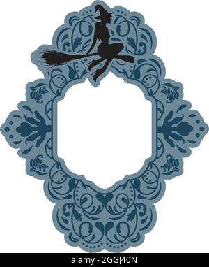 witch frame, vector artwork Stock Vector