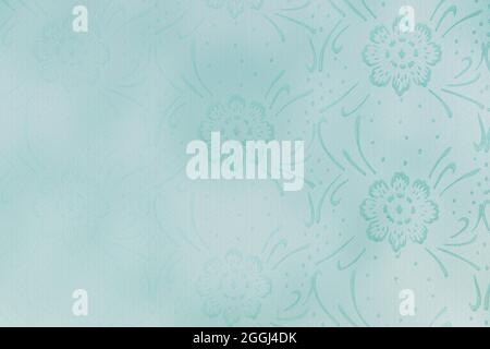 Blank Teal floral Background Pattern Stock Photo