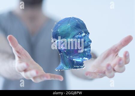 Frame of Mind series. Composition of the human face Stock Photo