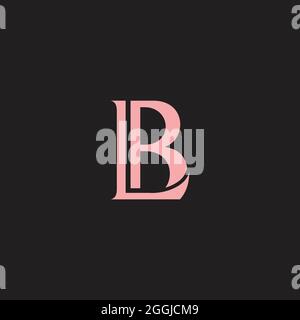 LB initial Love Pink logo exclusive design inspiration Stock Vector