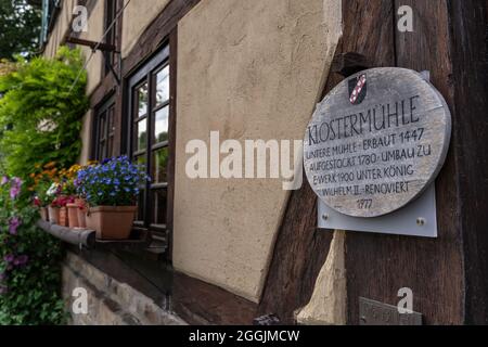 Europe, Germany, Baden-Wuerttemberg, Schönbuch Region, Schönbuch Nature Park, historic mill building in the Bebenhausen monastery complex Stock Photo