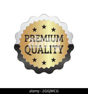 Premium Quality  Stamp Badge Luxury Golden Seal Stock Vector