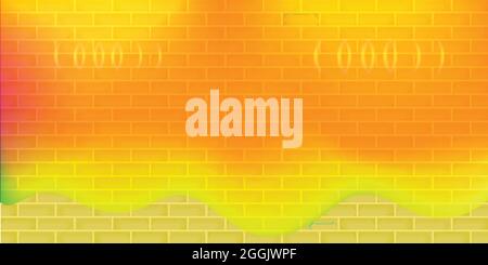 Template artwork business website light rainbow backdrop abstract background texture wallpaper brick wall pattern digital art vector illustration Stock Vector