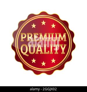 Premium Quality Badge Ribbon Seal Stock Vector