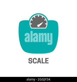 Scale Icon Illustration Isolated on White Background Stock Vector