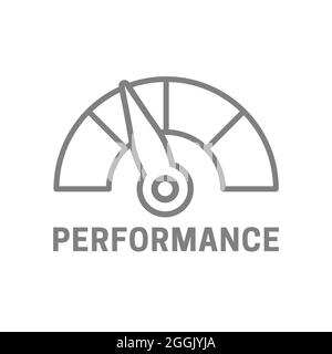Performance Scale Measure Speedometer Icon Isolated Vector Stock Vector