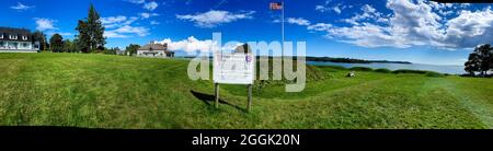 Panoramic view of Fort Madison was acquired by the state of Maine in 1940. Also known as Fort George under British rule, Stock Photo