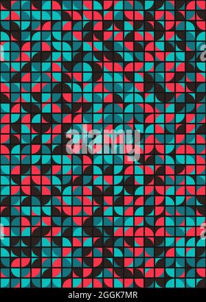 Abstract Geometrical generative computational art illustration Stock Vector