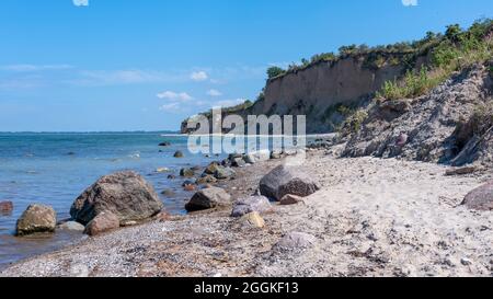 Germany, Mecklenburg-Western Pomerania, Greaves, steep coast in the north of the island of Hiddensee, Baltic Sea Stock Photo