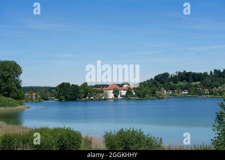 Germany, Bavaria, Upper Bavaria, Chiemgau, Seeon-Seebruck, Seeon Abbey Stock Photo