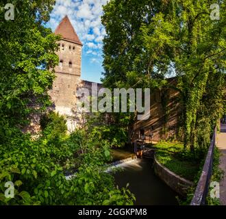 Germany, Augsburg, water tower at the bird gate, Stock Photo