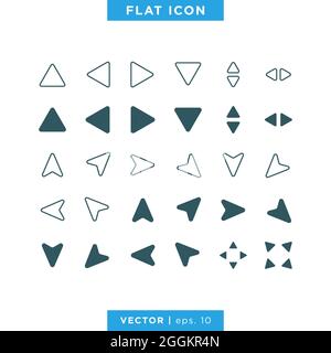 Set of arrow icon vector stock illustration design template. Editable vector EPS 10. Stock Vector