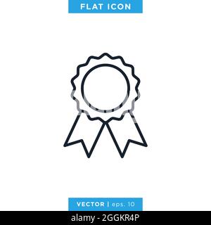 Award Medal Icon Vector Stock Illustration Design Template. Vector eps 10. Stock Vector