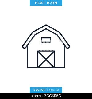 Barn icon vector stock illustration design template. Editable vector EPS 10. Stock Vector