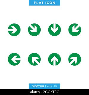 Set of arrow icon vector stock illustration design template. Editable vector EPS 10. Stock Vector