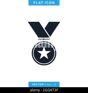 Award Medal Icon Vector Stock Illustration Design Template. Vector eps 10. Stock Vector