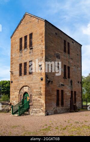 Prestongrange Museum is an industrial museum near Prestonpans in Scotland on the site of the National Mining Museum Stock Photo