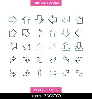 Set of arrow icon vector stock illustration design template. Editable vector EPS 10. Stock Vector