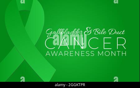 Gallbladder Bile Duct Cancer Awareness Month Background Illustration Stock Vector