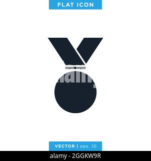 Award Medal Icon Vector Stock Illustration Design Template. Vector eps 10. Stock Vector