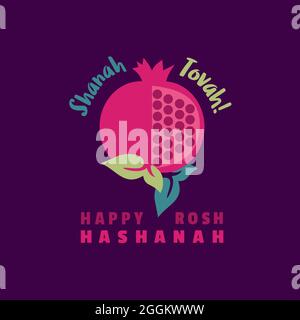 Shana Tova. Rosh Hashanah greeting card. Happy Jewish New Year. Holiday ...