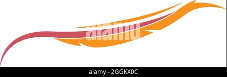 Feather icon logo flat design template vector Stock Vector