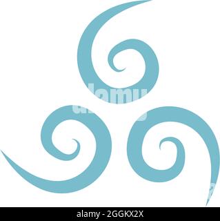 Wind icon logo design template vector illustration Stock Vector