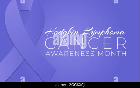 Violet Hodgkin Lymphoma Cancer Awareness Month Background Illustration Stock Vector