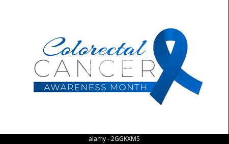 Colorectal Cancer Awareness Month Isolated Logo Icon Sign Stock Vector
