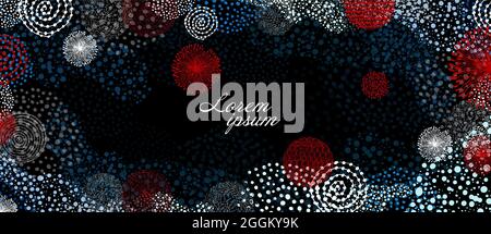 Hand drawn branches and leaves of tropical plants. One sided tropic background with space for text. Horizontal background. Vector illustration Stock Vector