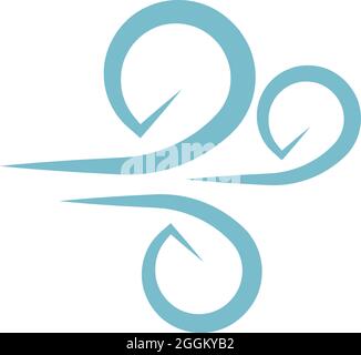 Wind icon logo design template vector illustration Stock Vector