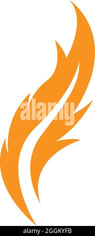 Feather icon logo flat design template vector Stock Vector