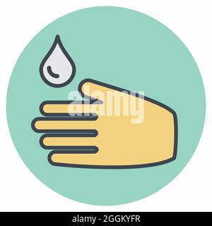 Icon Vector of Wash - Color Mate Style - Simple illustration, Editable stroke, Design template vector, Good for prints, posters, advertisements, annou Stock Vector