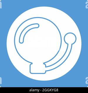 Icon Vector of School Alarm - White Moon Style - Simple illustration, Editable stroke, Design template vector, Good for prints, posters, advertisement Stock Vector