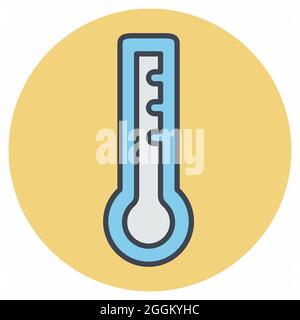 Icon Vector of Temperature - Color Mate Style - Simple illustration, Editable stroke, Design template vector, Good for prints, posters, advertisements Stock Vector