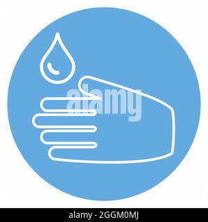 Icon Vector of Wash - Blue Eyes Style - Simple illustration, Editable stroke, Design template vector, Good for prints, posters, advertisements, announ Stock Vector