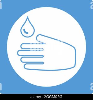 Icon Vector of Wash - White Moon Style - Simple illustration, Editable stroke, Design template vector, Good for prints, posters, advertisements, annou Stock Vector