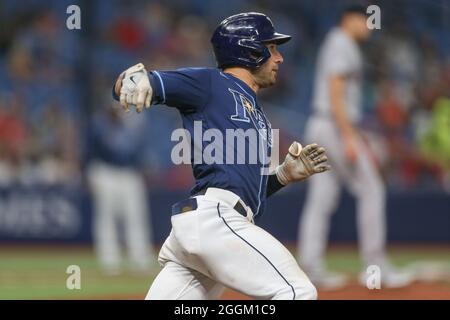 This is a 2021 photo of Kevin Kiermaier of the Tampa Bay Rays baseball  team. This image reflects the Tampa Bay Rays active roster as of Monday,  Feb. 22, 2021 when this image was taken. (Mary DeCicco/MLB Photos via AP  Stock Photo - Alamy