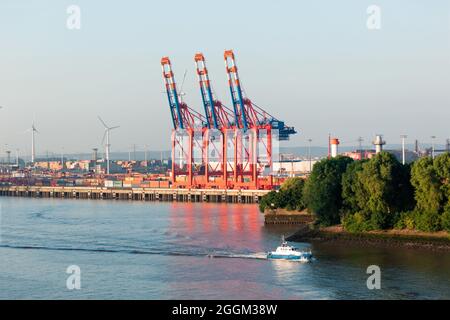 Industrial port in Zeebrugge, Belgium, Europe Stock Photo