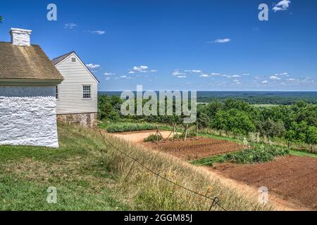 The Kitchen Garden at Thomas Jefferson’s Monticello in Virginia. Stock Photo