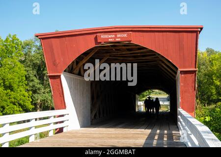 Roseman Bridge; Photograph of the Bridges of Madison County, Winterset, Iowa, USA. Stock Photo