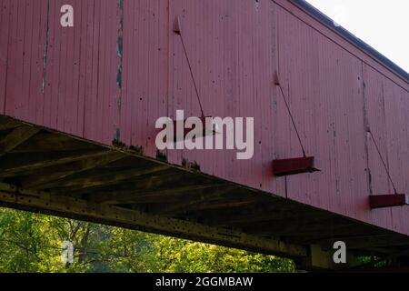 Roseman Bridge; Photograph of the Bridges of Madison County, Winterset, Iowa, USA. Stock Photo