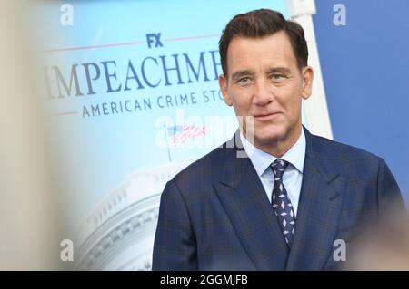 Los Angeles, USA. 01st Sep, 2021. Clive Owen arrives at FX's IMPEACHMENT: AMERICAN CRIME STORY Premiere held at the Pacific Design Center in West Hollywood, CA on Wednesday, ?September 1, 2021. (Photo By Sthanlee B. Mirador/Sipa USA) Credit: Sipa USA/Alamy Live News Stock Photo