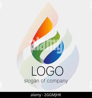 Vector illustration of 3D Logo Design Colorful Spiral business logo design for company logo on white background. Stock Vector