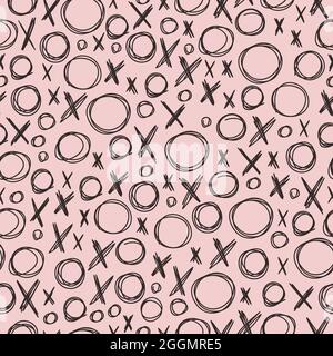 Tic-tac-toe seamless background on dark blue. Vector illustration. 4532221  Vector Art at Vecteezy