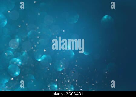 Blue dark navi bokeh background Stock Photo
